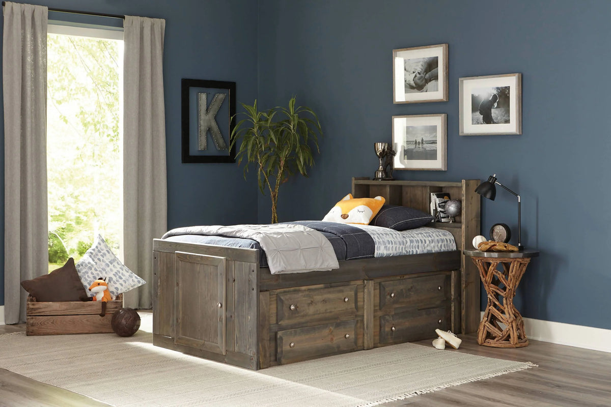 Wrangle Hill Twin Storage Bed Gun Smoke - 400839T A-Z Store Nadia