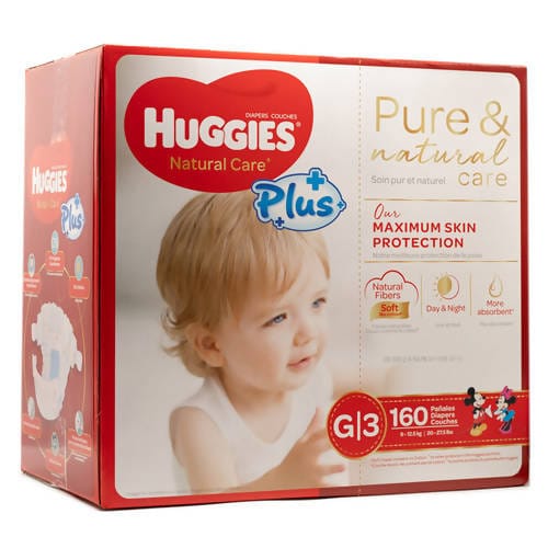 160 pack / S size Natural fibers: Huggies maximum skin protection. / 337960 dayana sifontes