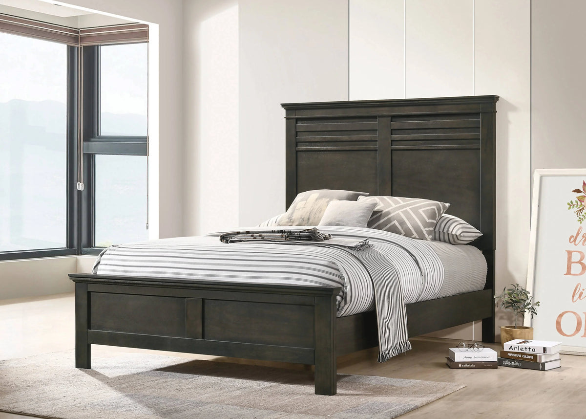 Newberry Full Panel Bed Bark Wood - 205431F Pie's Variety Store