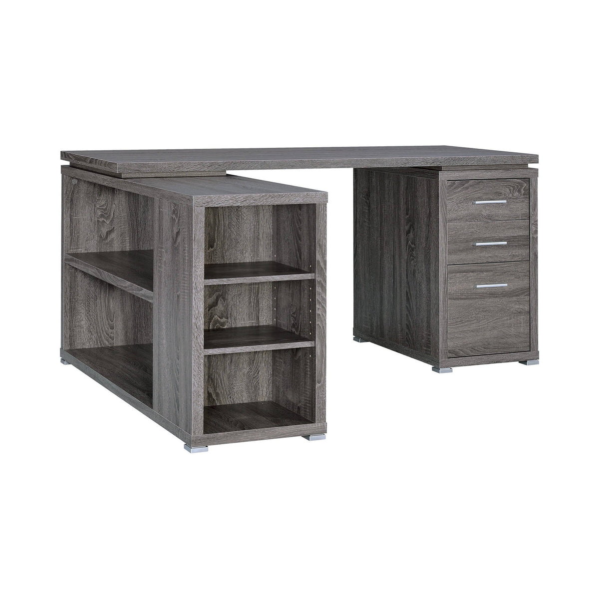 Yvette L-Shape Office Desk White - 800516 Pie's Variety Store