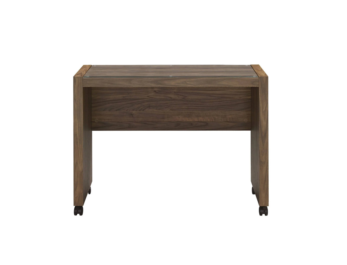 Luetta Rectangular Mobile Return With Casters Aged Walnut Its simplistic construction makes it easy to style and use to your custom preference- 805620 Pie's Variety Store