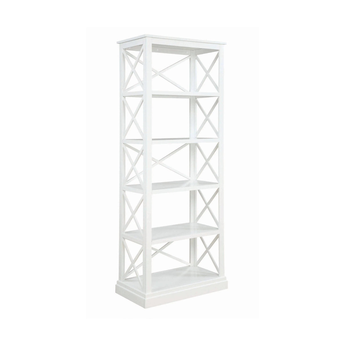 Johansson 5-Shelf Bookcase Antique White - 801383 coastmega