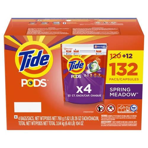 Tide PODS Spring Meadows Laundry Detergent 104 oz/132 ct - 395237 dayana sifontes