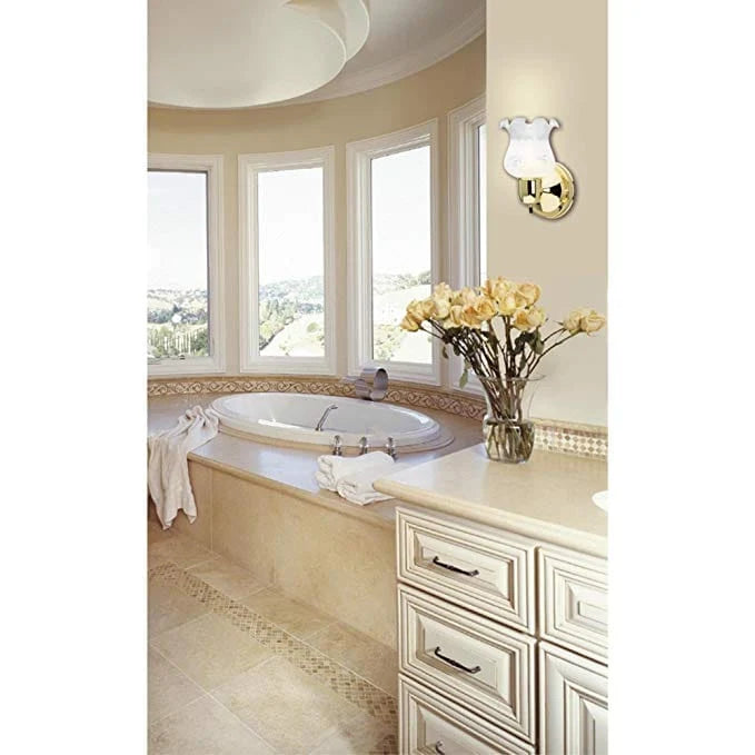 1 Light Polished Lamp Brass/Grape SW Wall