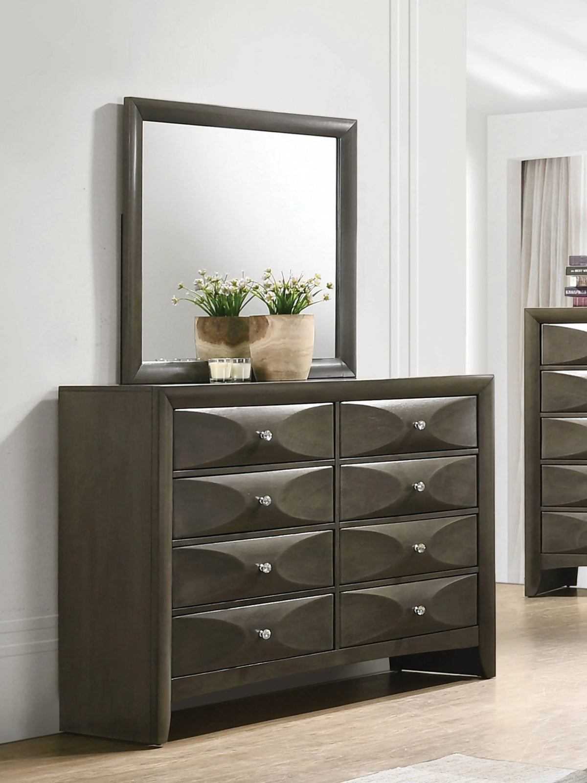 Salano 8-Drawer Rectangular Dresser Mod Grey - 215883 Pie's Variety Store