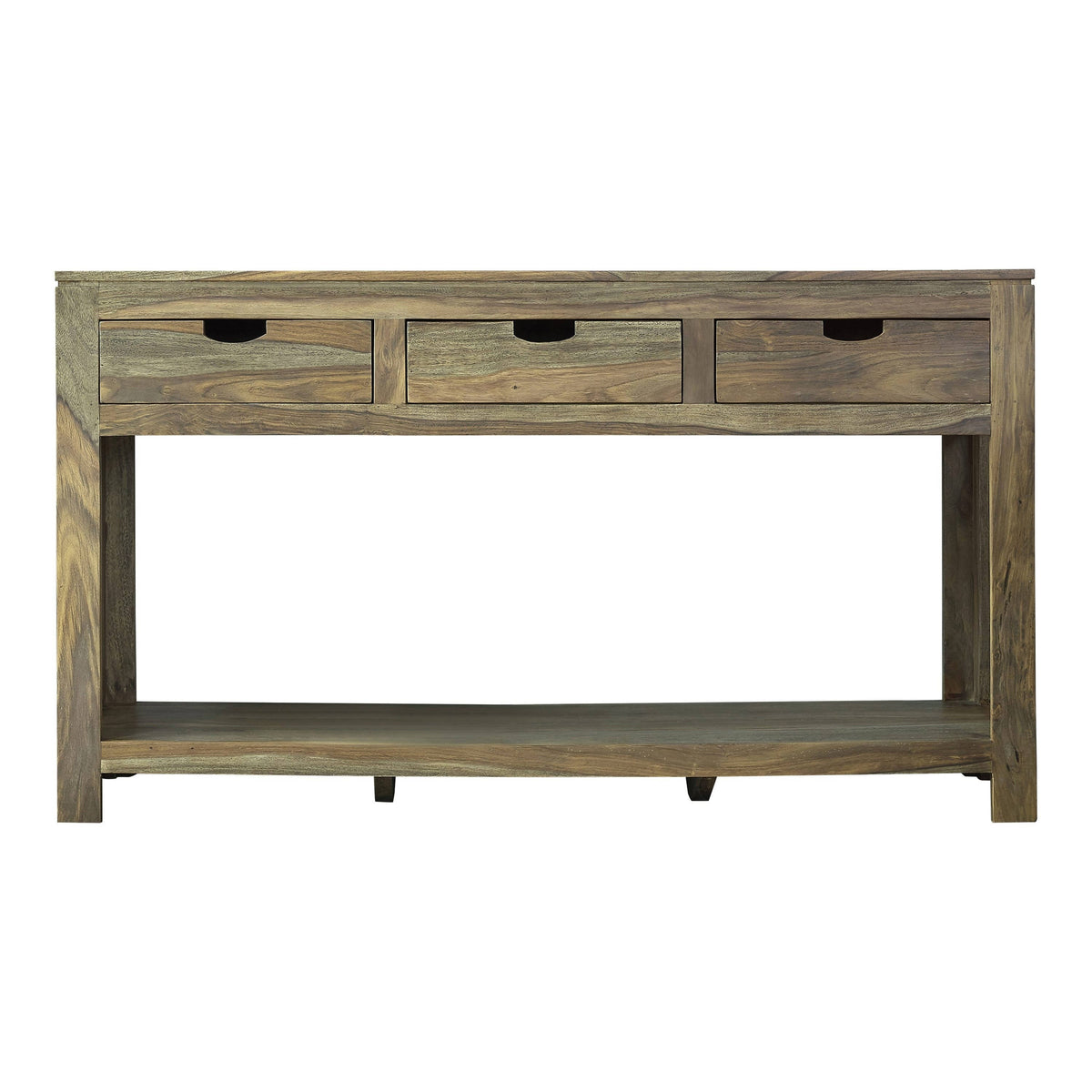 Persia 3-Drawer Storage Console Table Natural Sheesham - 952853 Pie's Variety Store