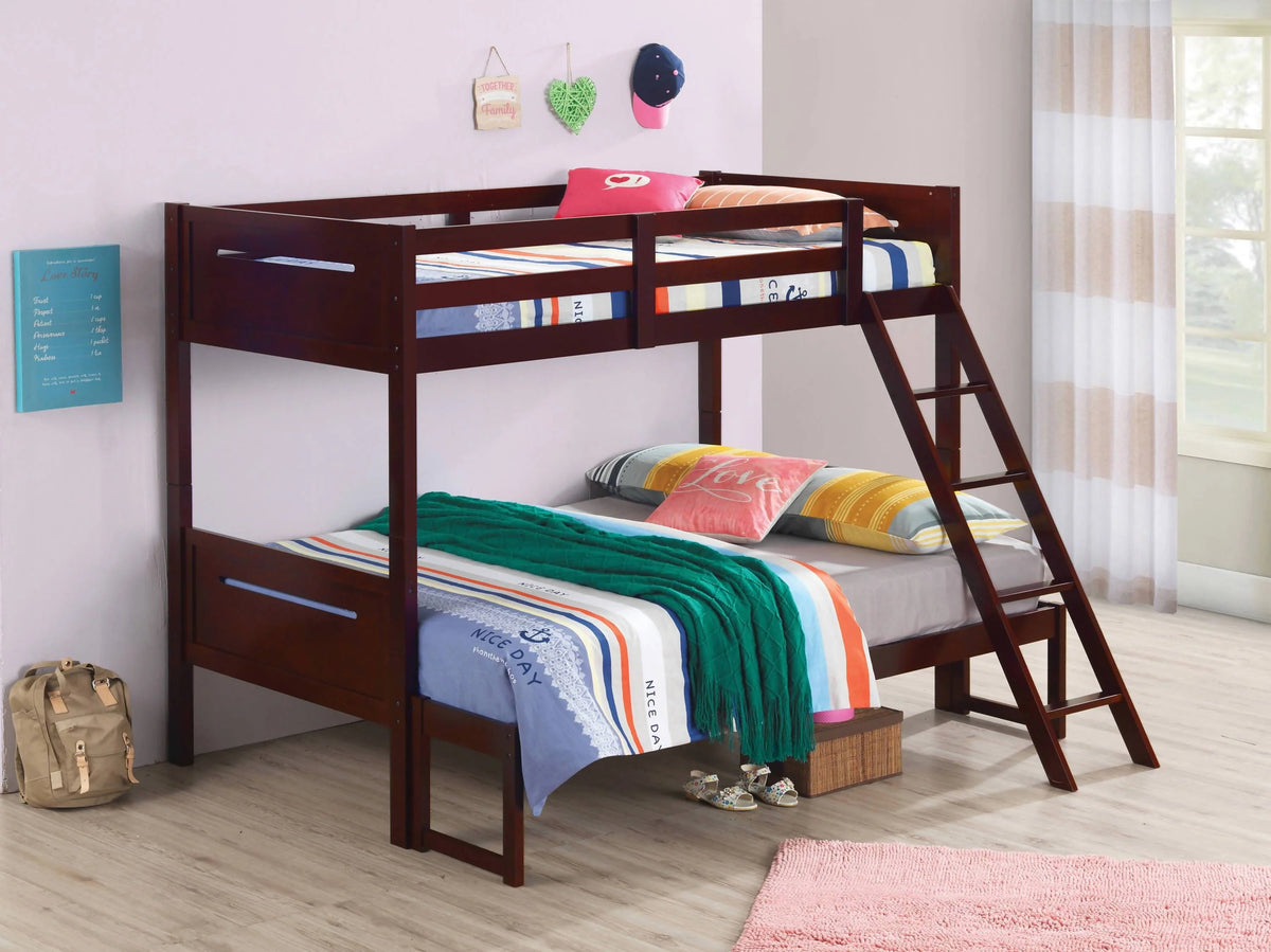 Littleton Twin/Full Bunk Bed Espresso - 405052BRN A-Z Store Nadia