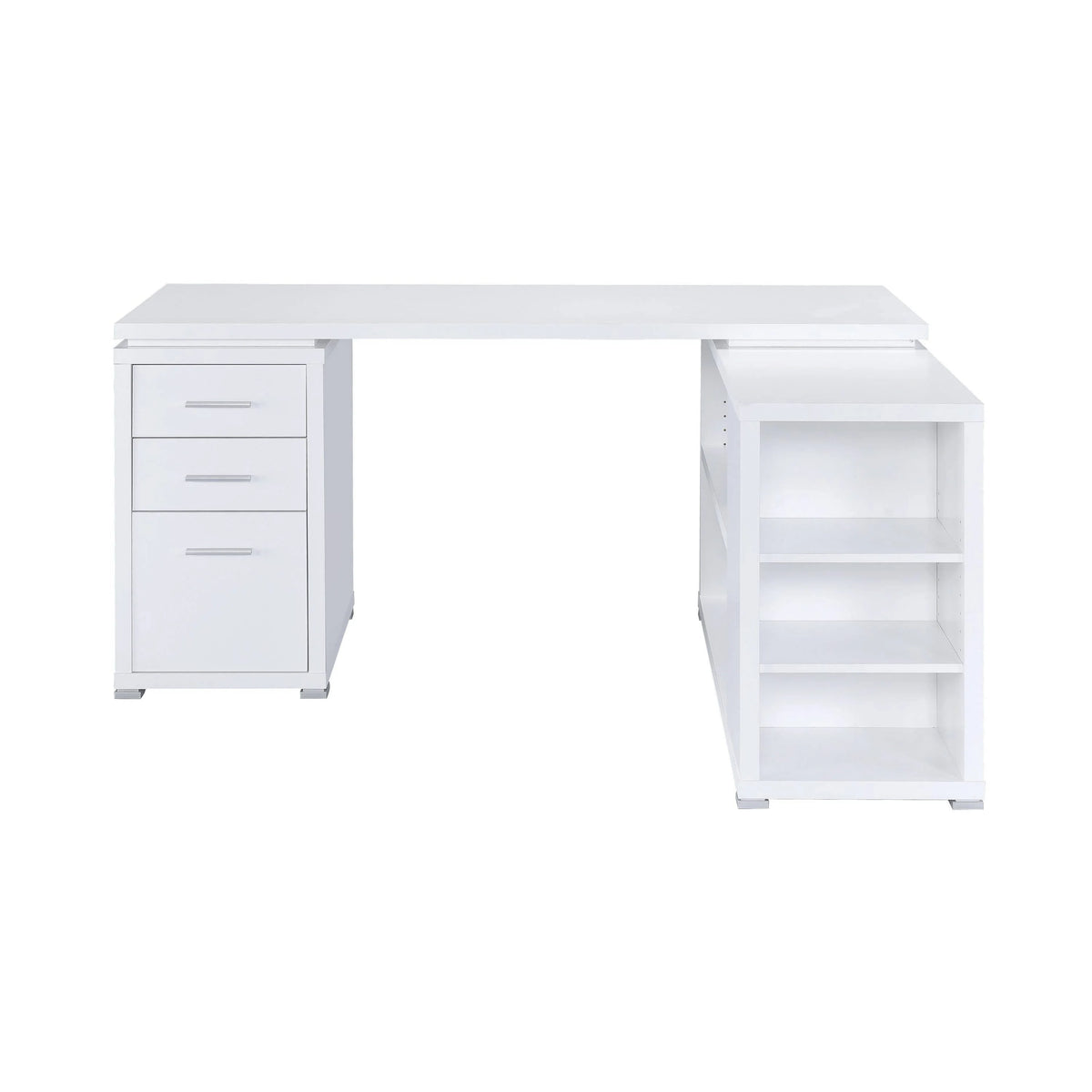Yvette L-Shape Office Desk White - 800516 Pie's Variety Store