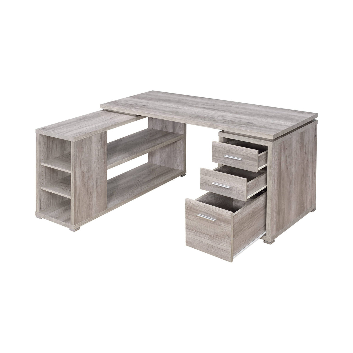 Yvette L-Shape Office Desk White - 800516 Pie's Variety Store