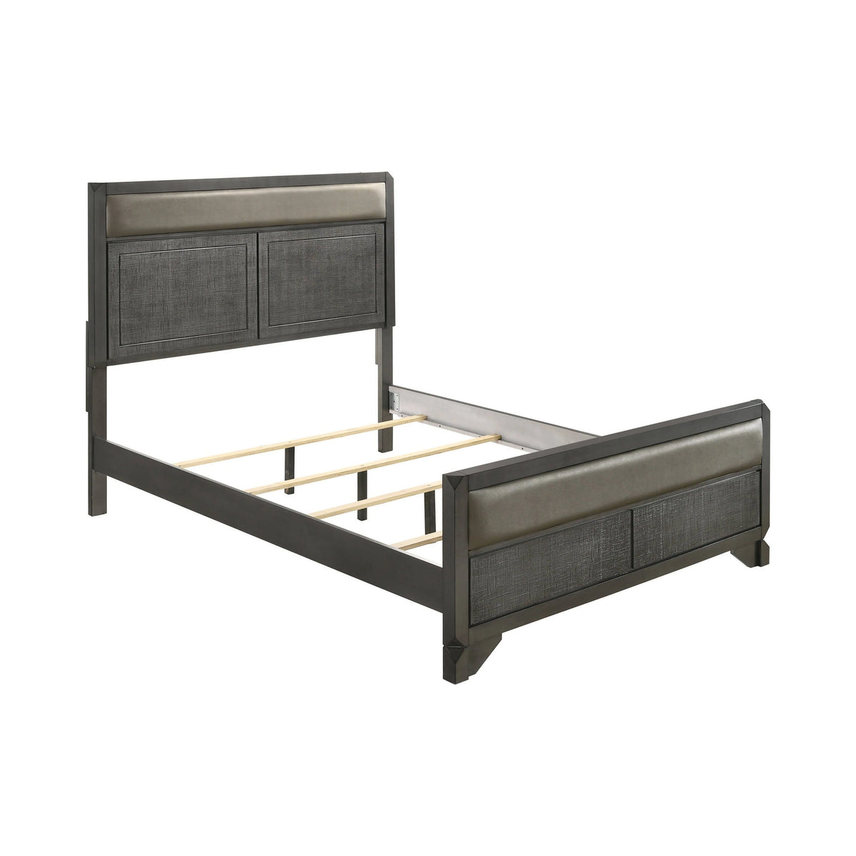 Noma Eastern King Panel Bed Caviar And Grey - 215901KE Pie's Variety Store