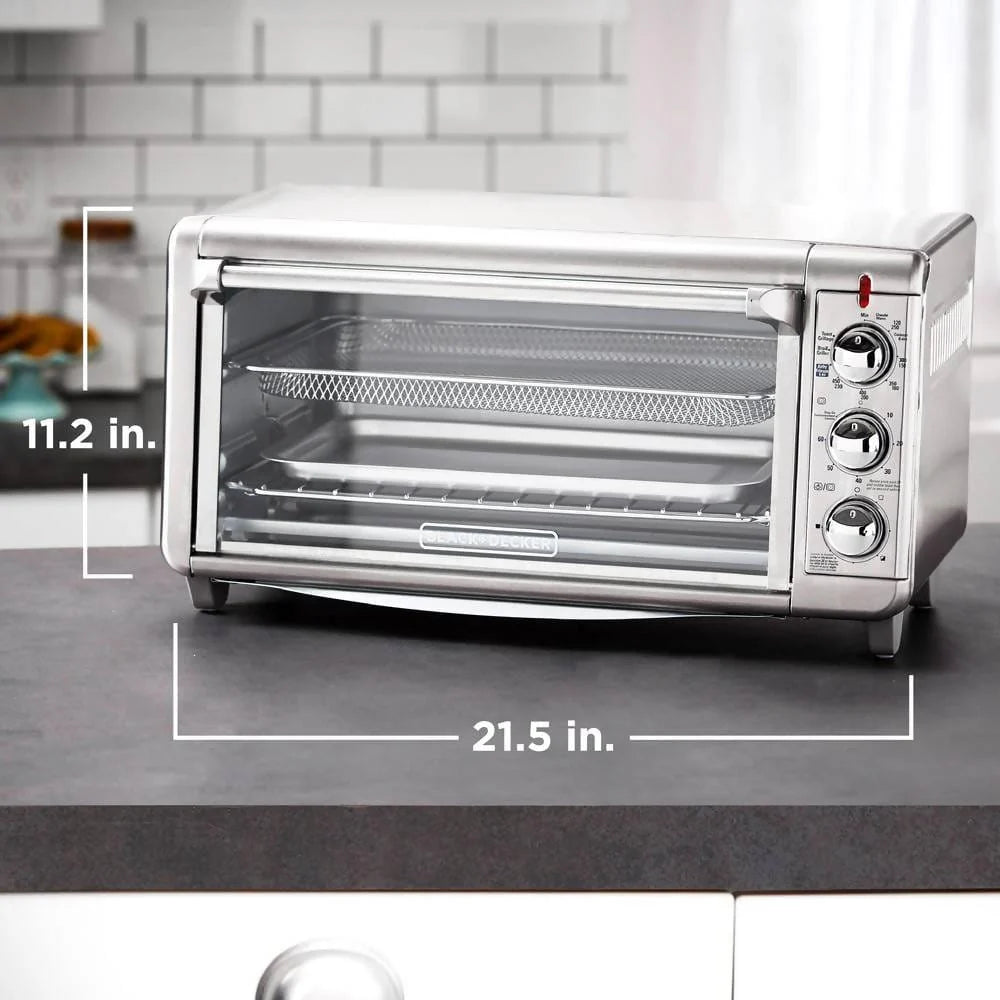 BLACK+DECKER Extra Wide Crisp ‘N Bake Air Fry Toaster Oven - 05087582388 Pie's Variety Store