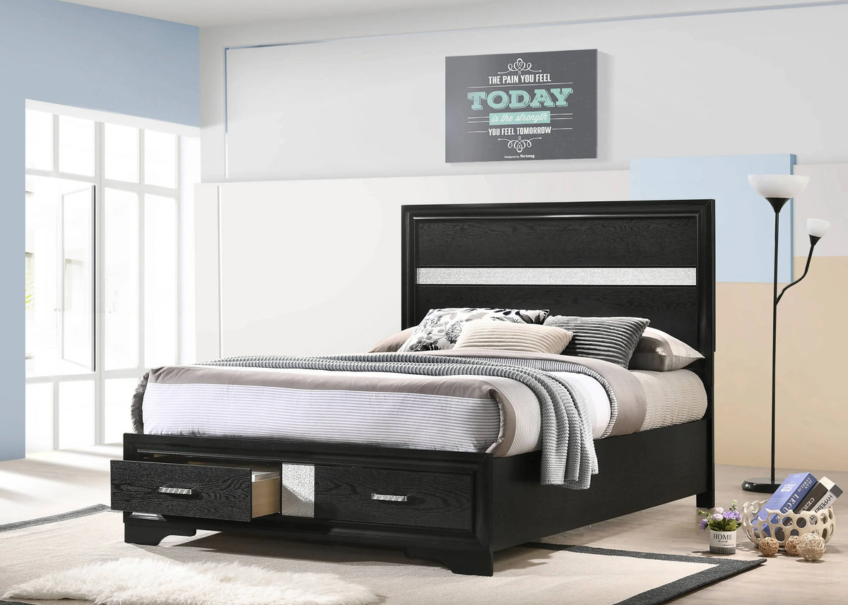 Miranda Full Storage Bed Black - 206361F Pie's Variety Store
