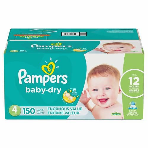 Pampers Baby-dry Diapers Size 4 / 150 Units / Pampers / 388862 / Diapers Size 4
