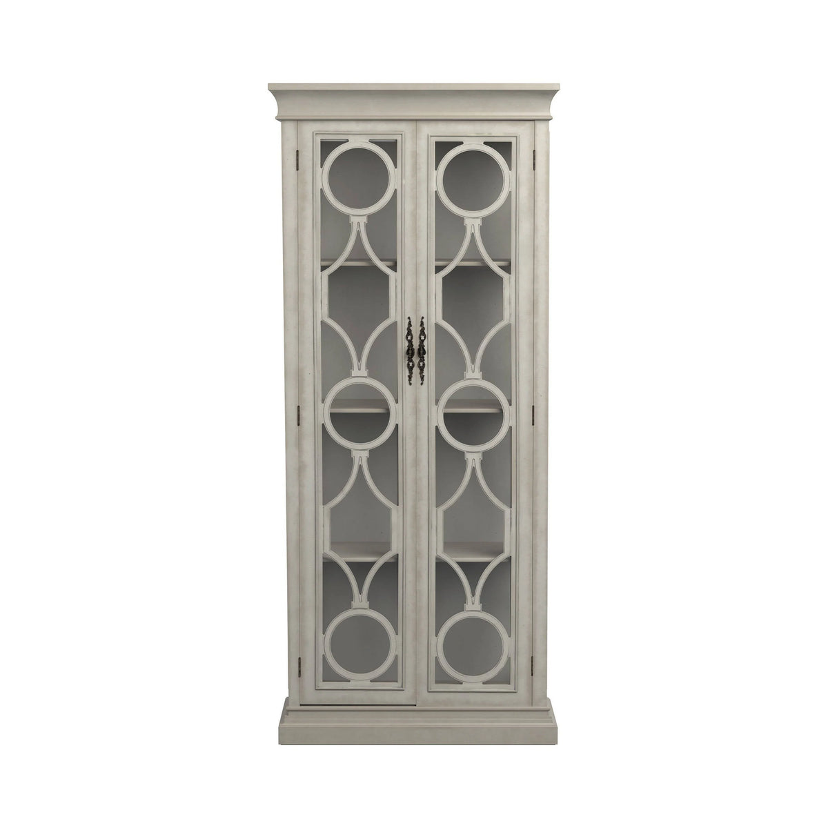 2-Door Display Tall Cabinet Antique White - 951827 Pie's Variety Store