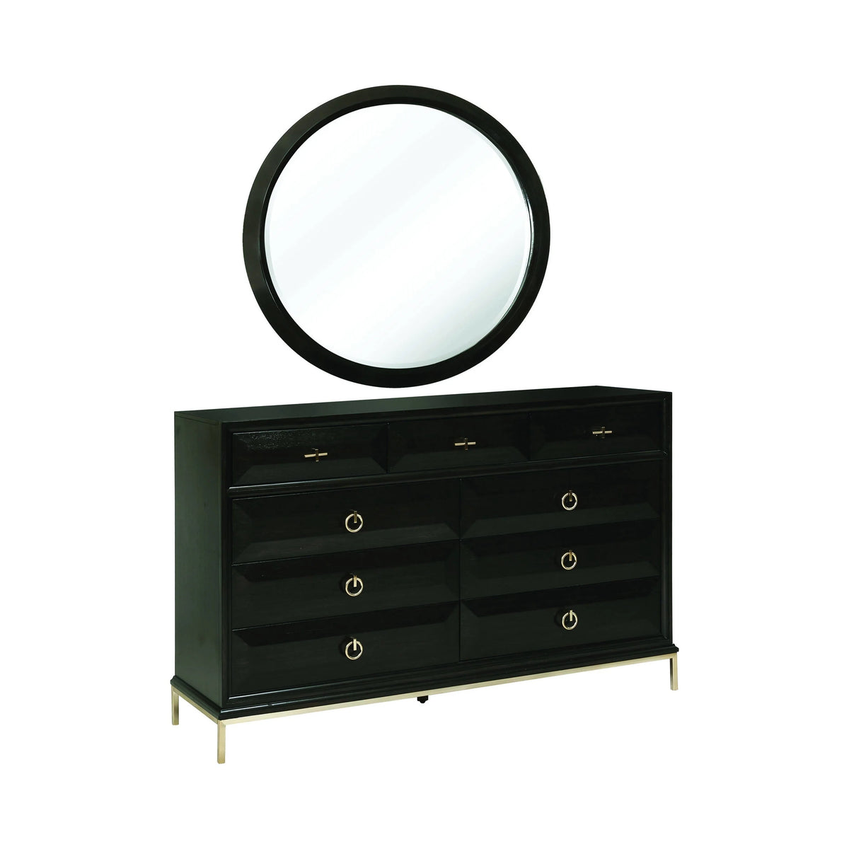 Formosa 9-Drawer Dresser Americano And Rose Brass Collection: Formosa SKU: 222823 coastmega