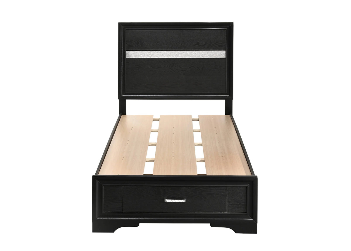 Miranda Twin Storage Bed Black - 206361T Pie's Variety Store