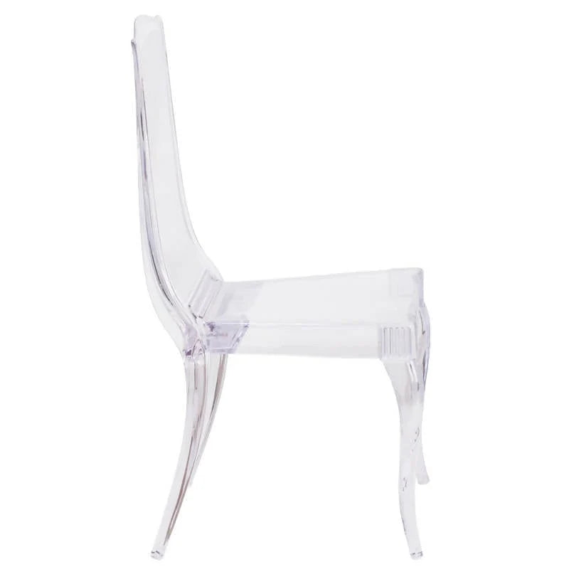 Elegance Crystal Ice Stacking Chair with Full Back Vertical Line Design - BH-K002-CRYSTAL-GG ADRIAN'S ELECTRONICS