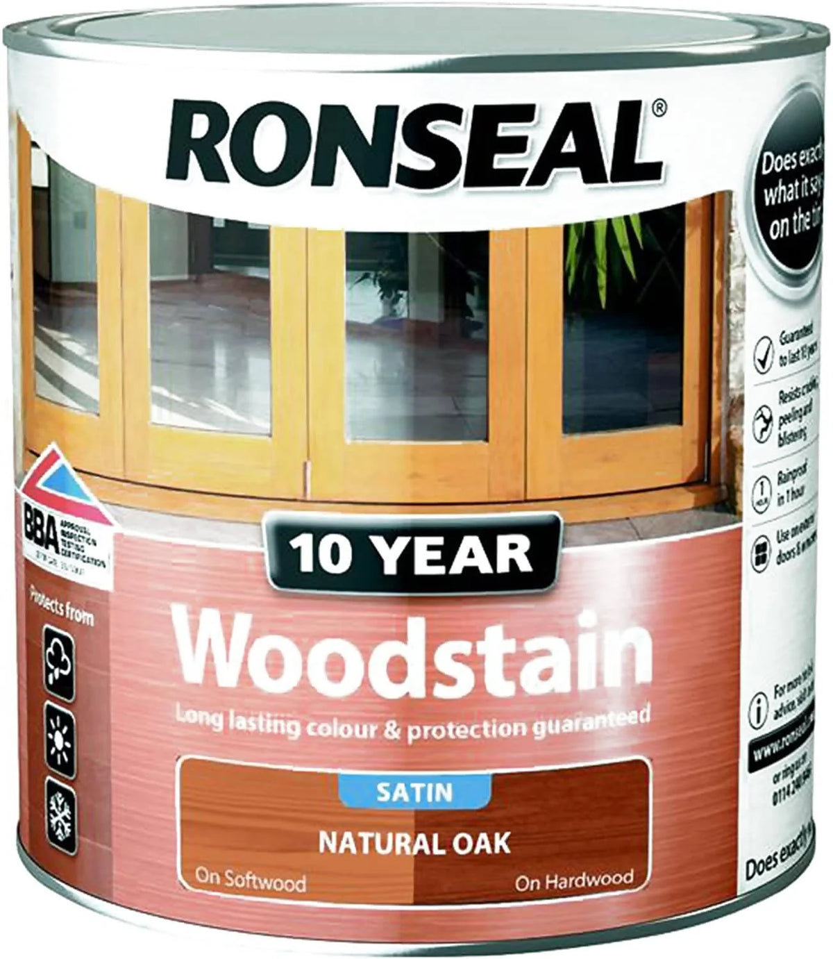 Ronseal 10 Year Woodstain (Natural Oak) 2.5 Litres - 38694 Elegant AccScents