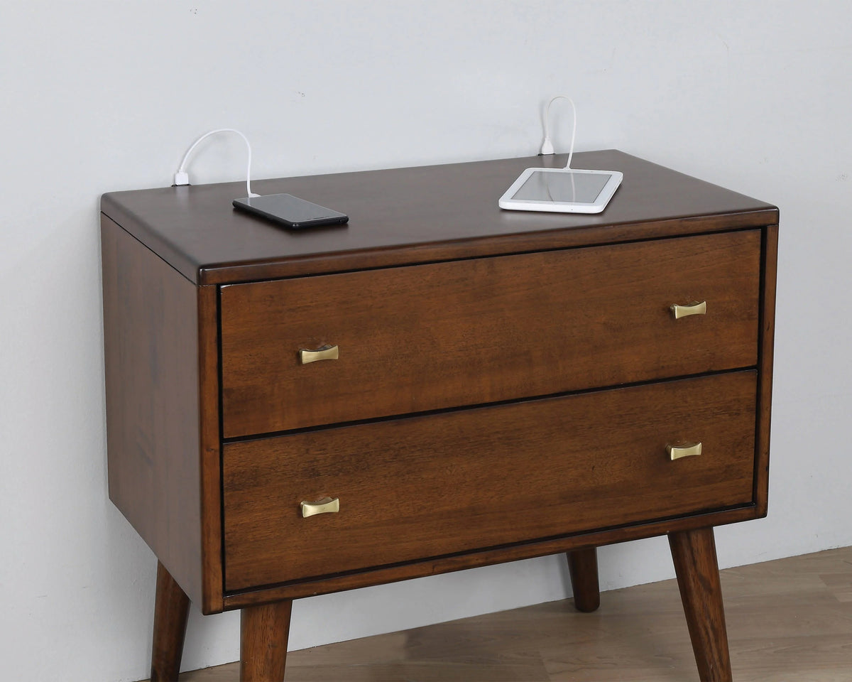 Wenham 2-Drawer Rectangular Nightstand Burnt Sugar - 222602 Pie's Variety Store