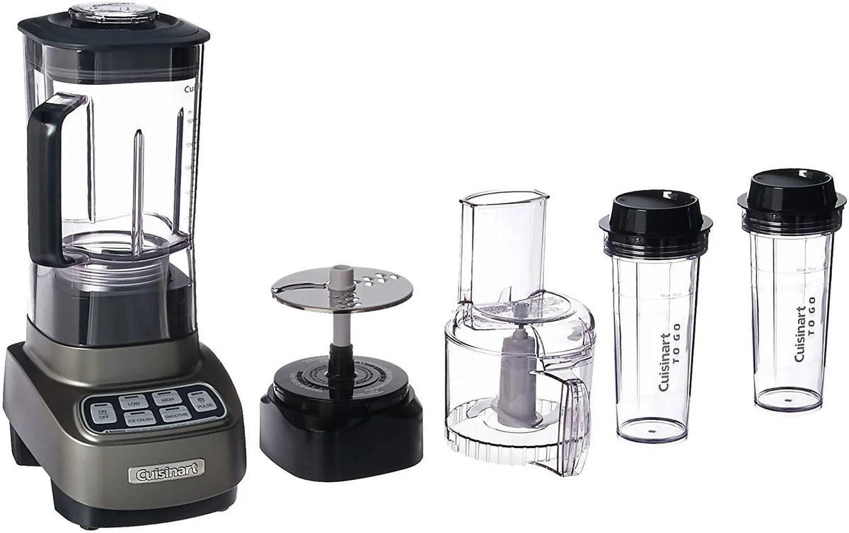 Cuisinart Velocity Ultra Trio 1 HP Blender/Food Processor with Travel Cups (Gun Metal) - CU-BFP-650GM Pie's Variety Store