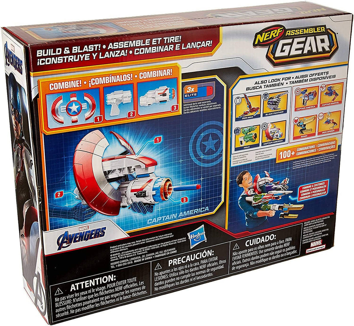 Marvel Avengers Captain America Nerf Assembler Gear - 630509750023 Pie's Variety Store