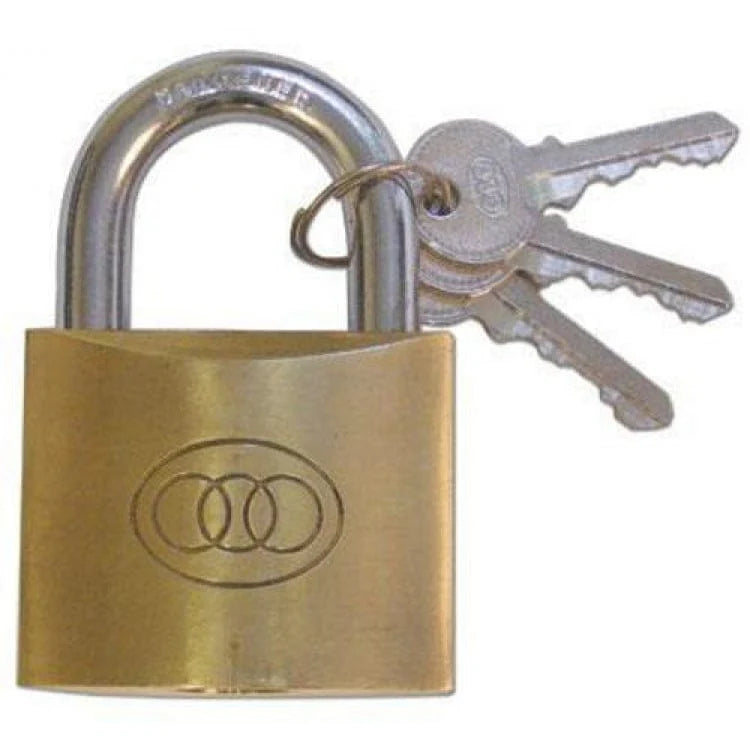 TRI - CIRCLE SOLID BRASS PAD LOCK 30MM ebuystt