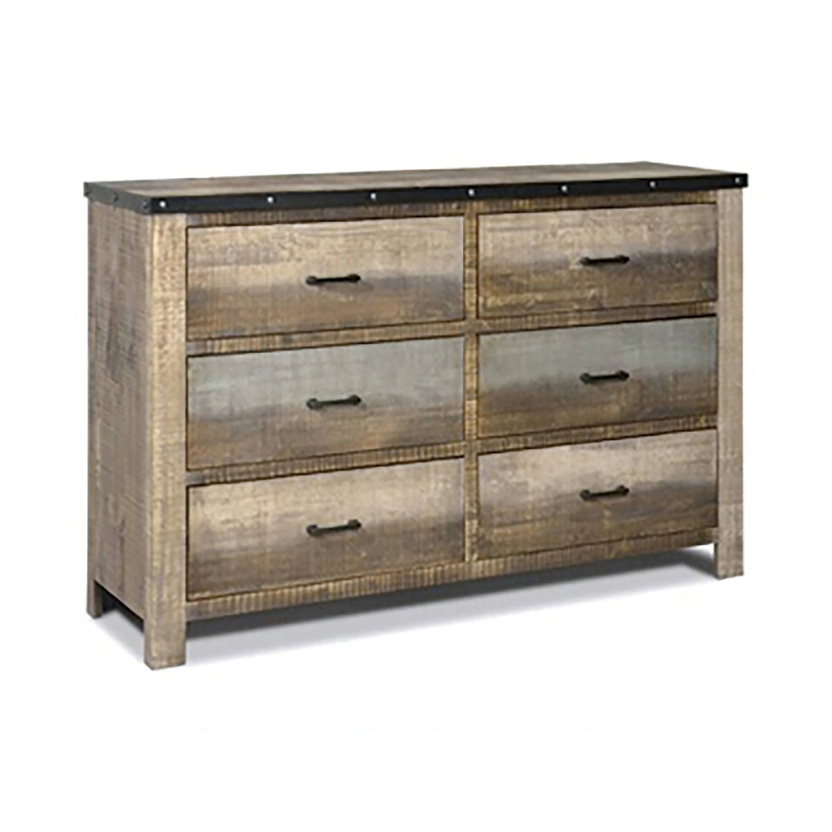 Sembene 6-Drawer Dresser Antique Multi-Color Collection: Add A Touch Of Rustic Charm To Your Bedroom Decor. This Wooden Dresser Is Finished In Pleasing Earth Tones