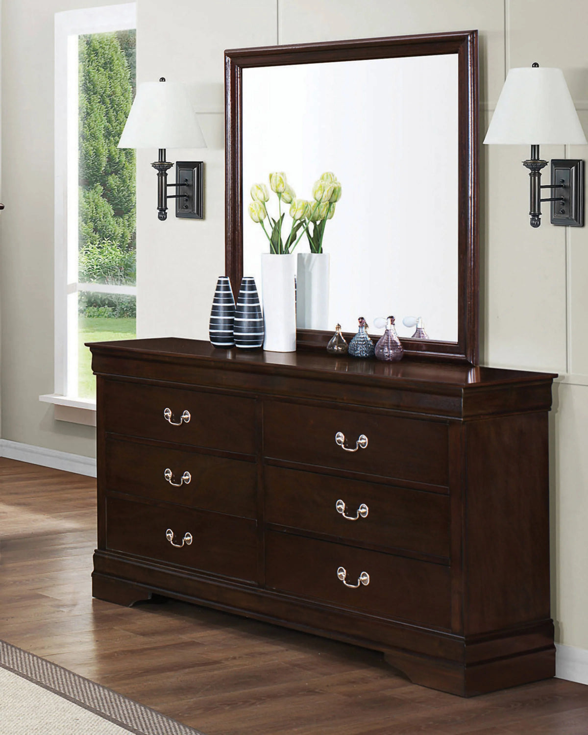 Louis Philippe 6-Drawer Dresser Cappuccino - 202413 Pie's Variety Store