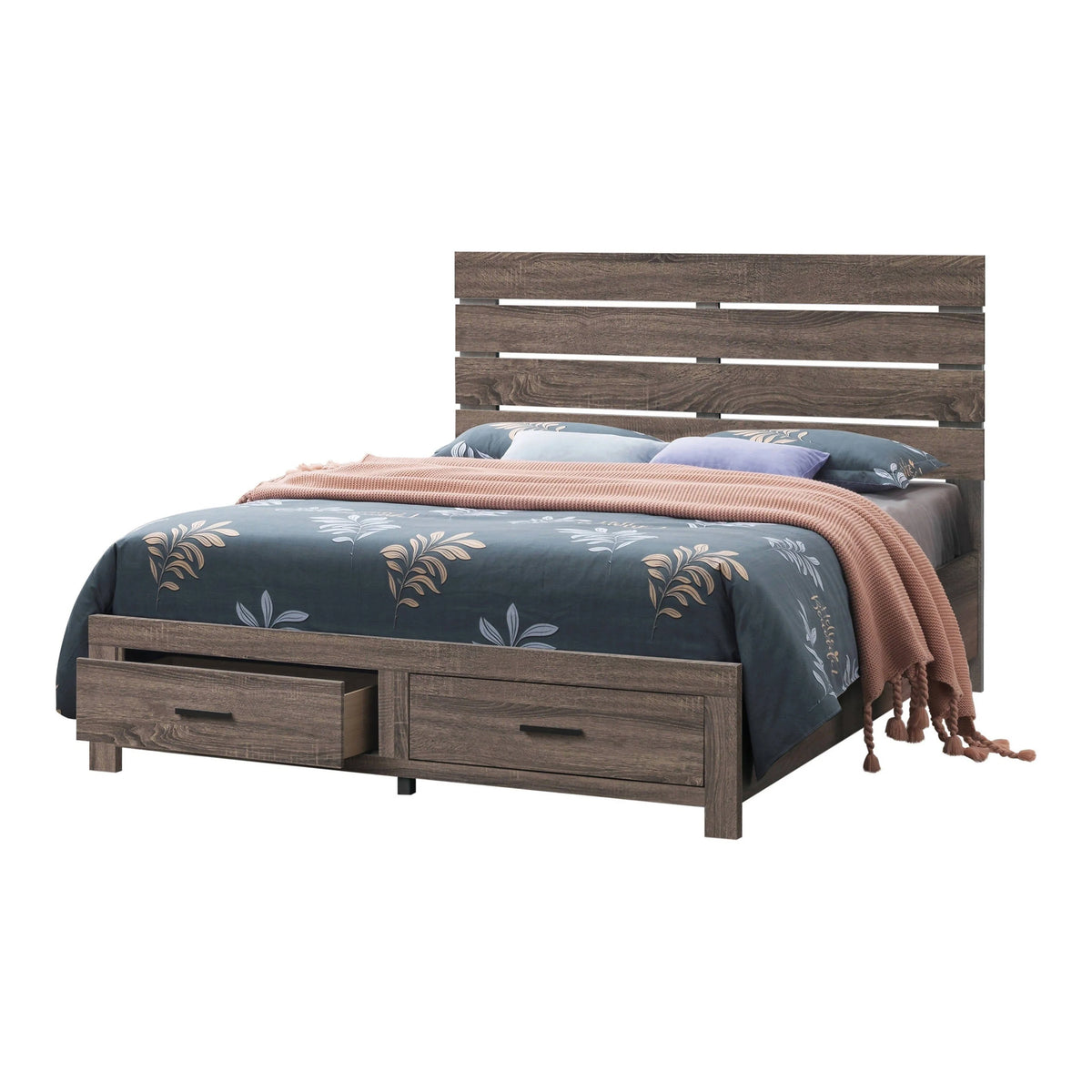 Brantford Queen Storage Bed Barrel Oak - 207040Q Pie's Variety Store