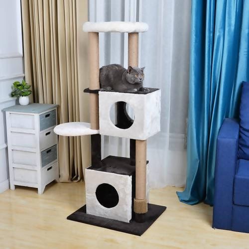 Catry Four-Level with Natural Sisal Scratching Posts