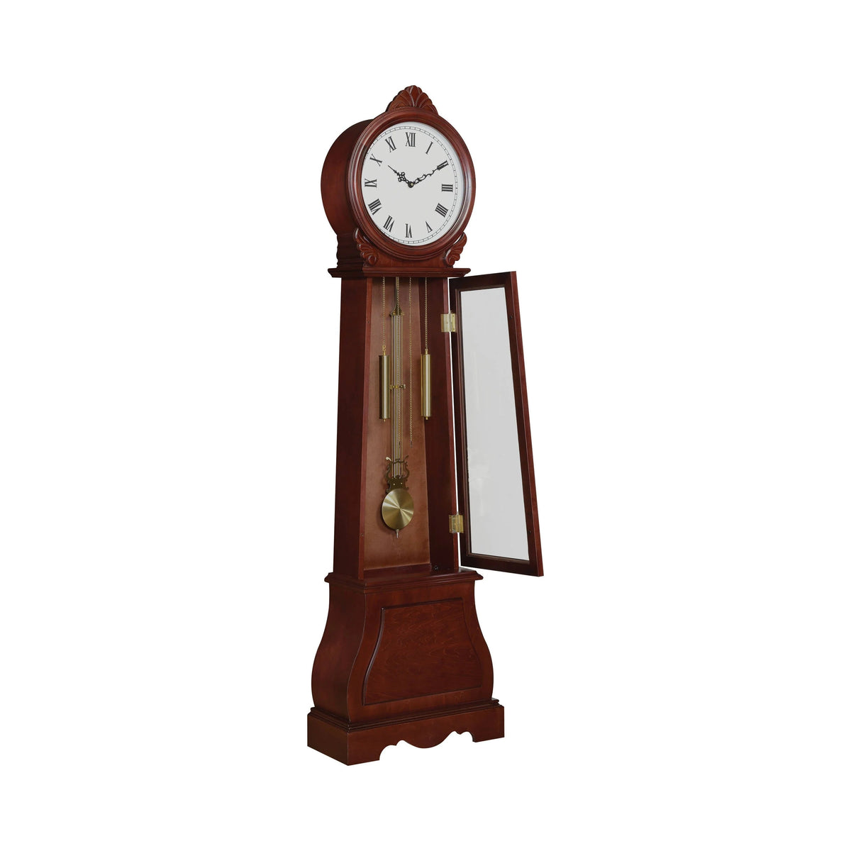 Grandfather Clock With Chime Brown Red this grandfather clock adds a whimsical