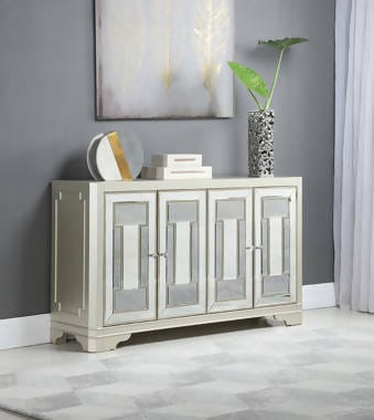 4-Door Accent Cabinet Smoke And Champagne - 953487 Pie's Variety Store