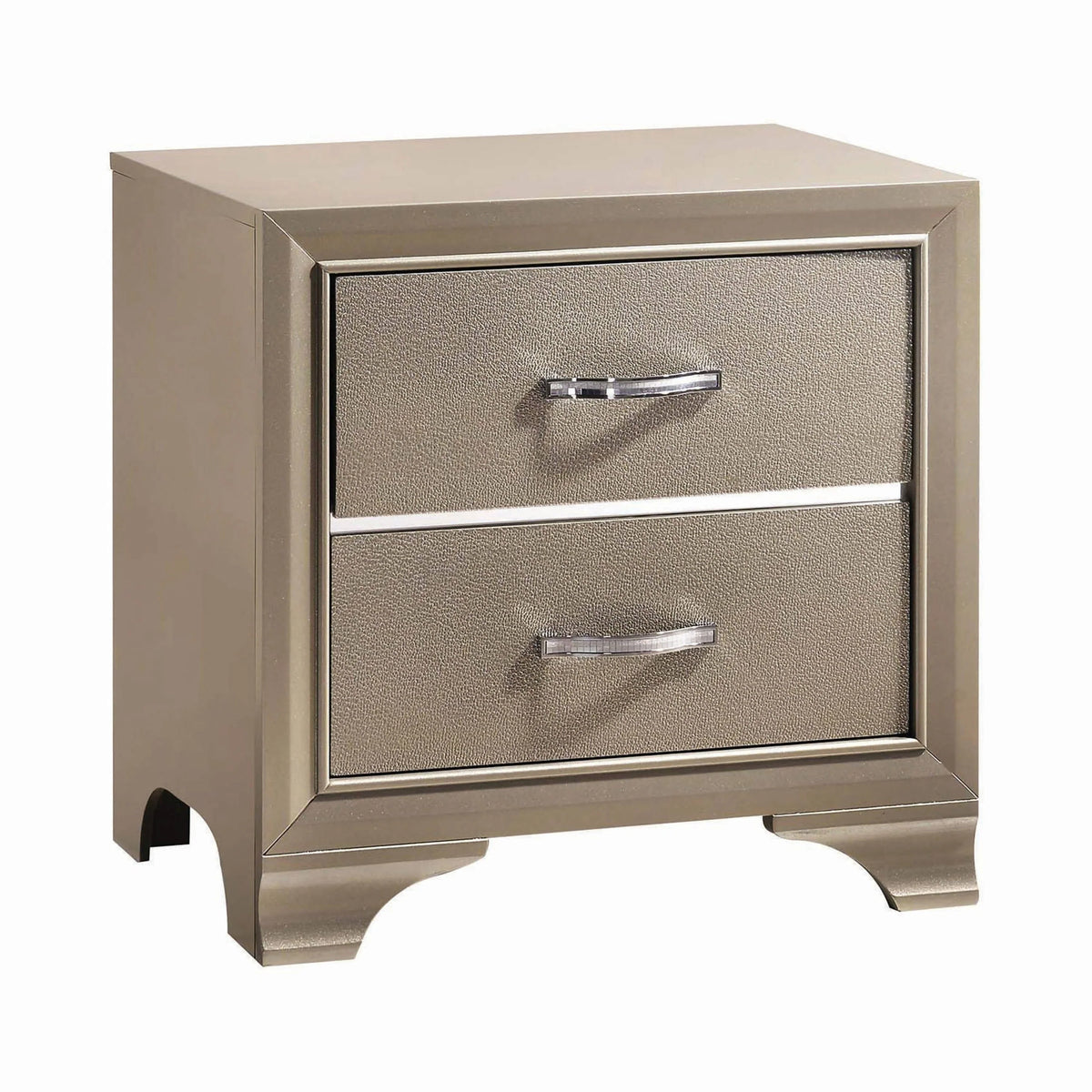 Beaumont 2-Drawer Rectangular Nightstand Champagne - 205292 Pie's Variety Store