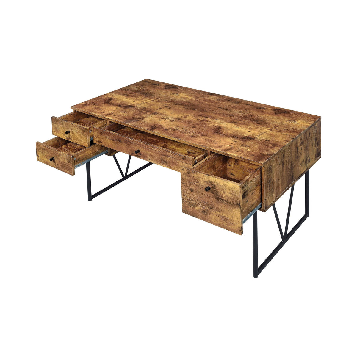 Analiese 4-Drawer Writing Desk Antique Nutmeg - 800999 Pie's Variety Store
