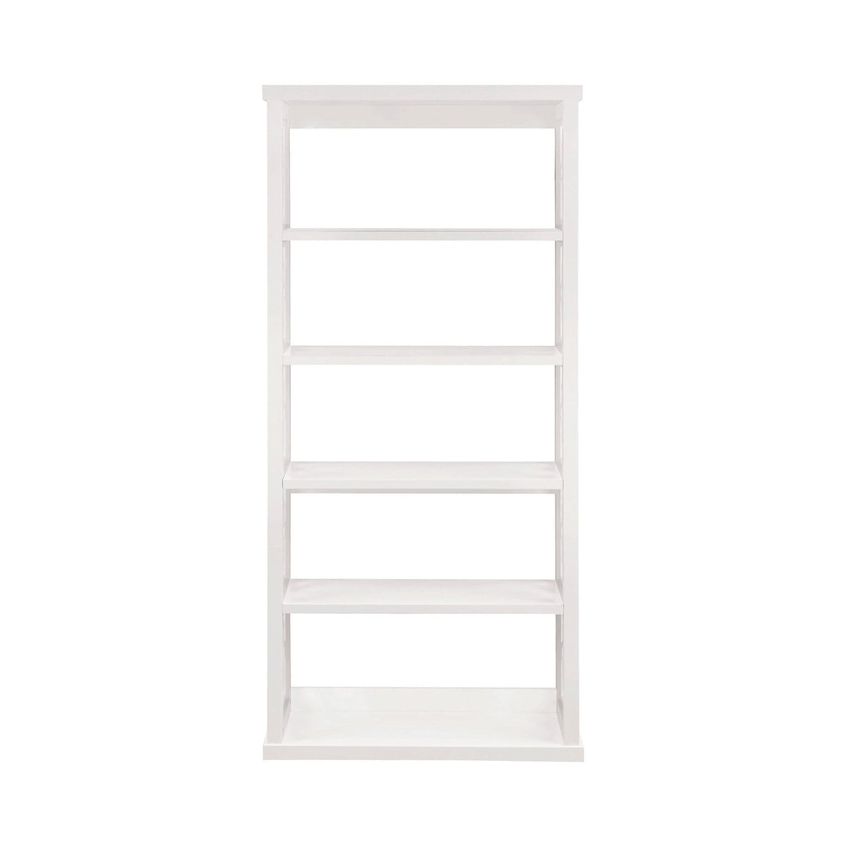 Trellis Pattern Side Panels Bookcase is an exquisite addition to a library or home office - White - 802578 Pie's Variety Store