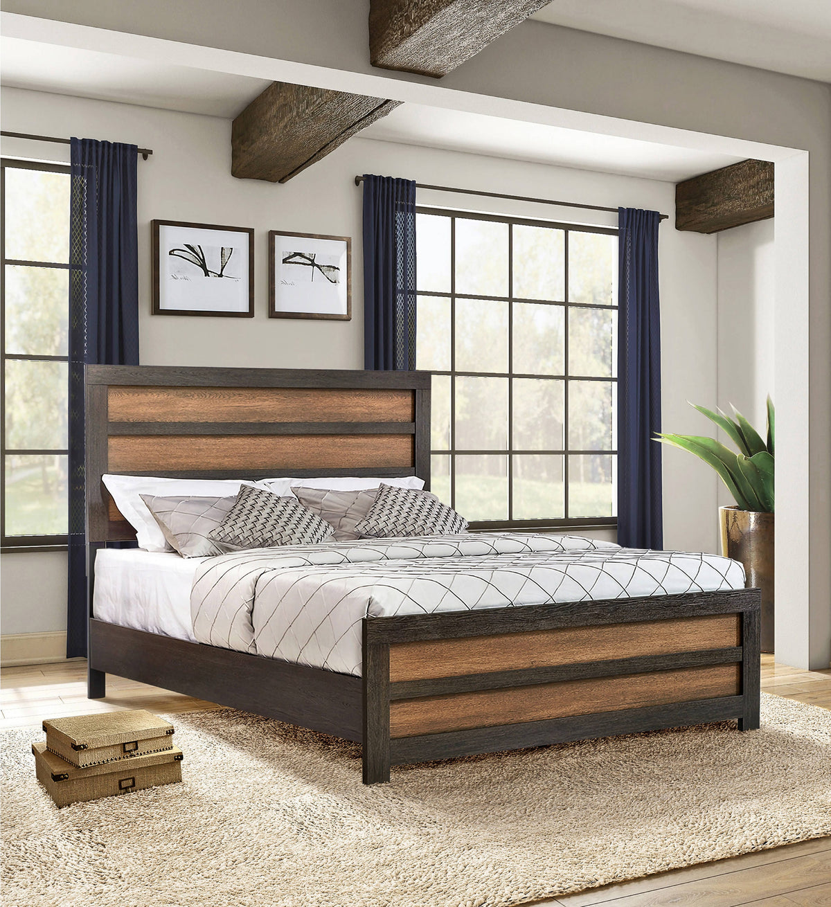 Dewcrest Queen Panel Bed Caramel And Licorice 4PC Set - SET4PC223451Q Pie's Variety Store