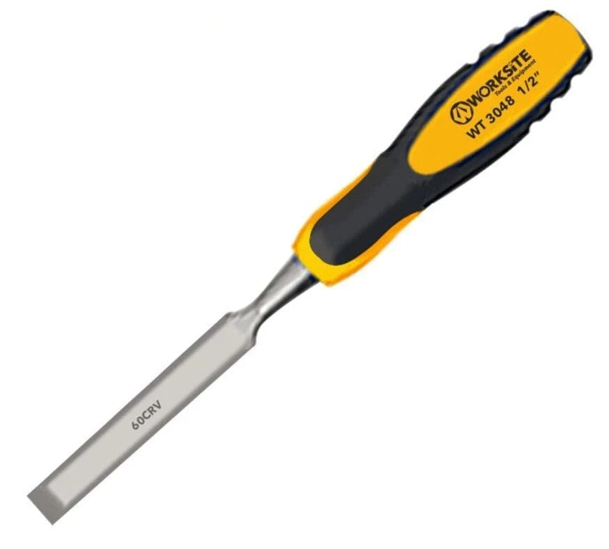 Carving. Chisel blade is made of CrV steel. Anti-slip two-component ergonomic handle WT3050 Worksite Hand Tools