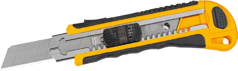 18mm Highly Durable and Efficient Utility Knife 18mm Stainless Steel Auto Replacement Blade. Strong Plastic Cover is Comfortable to Hold. Made with the Highest Quality Material and Craftsmanship. - WT6068 Worksite Hand Tools