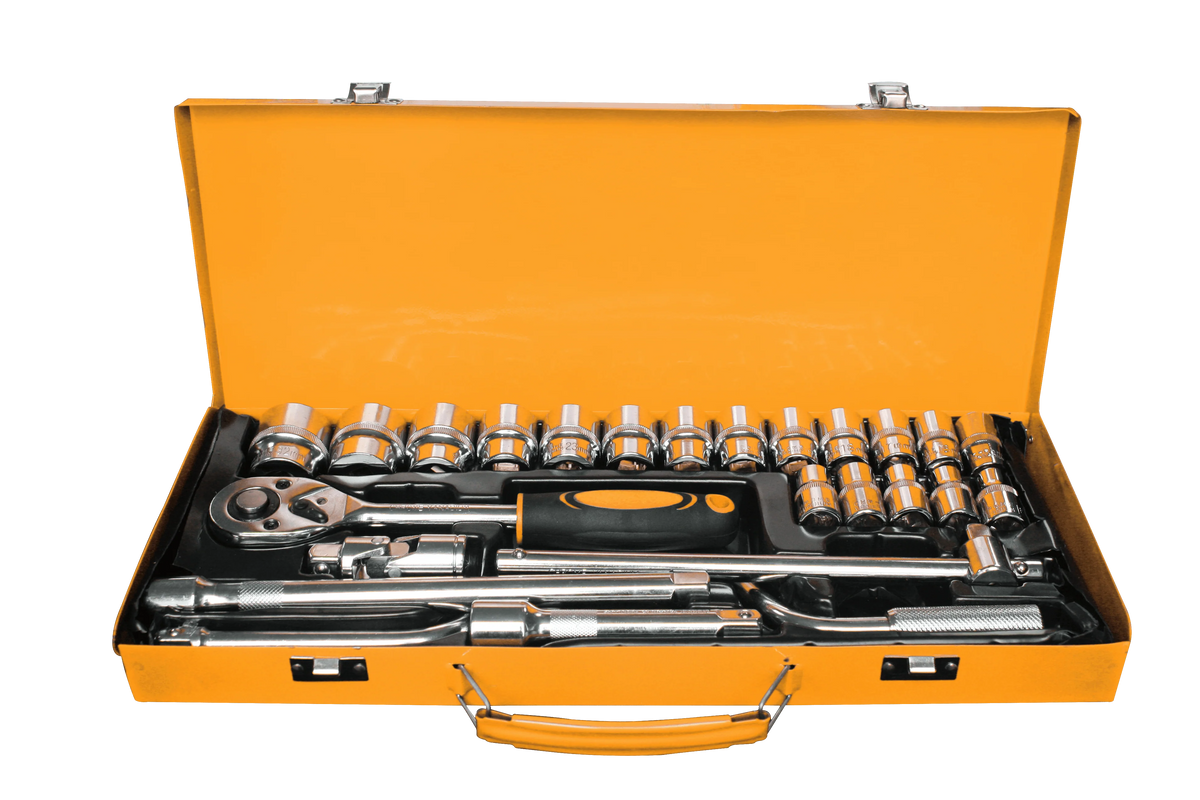 WORKSITE 1/2 Inch Drive Socket Set - 24 PCS - WT8055 Worksite Hand Tools