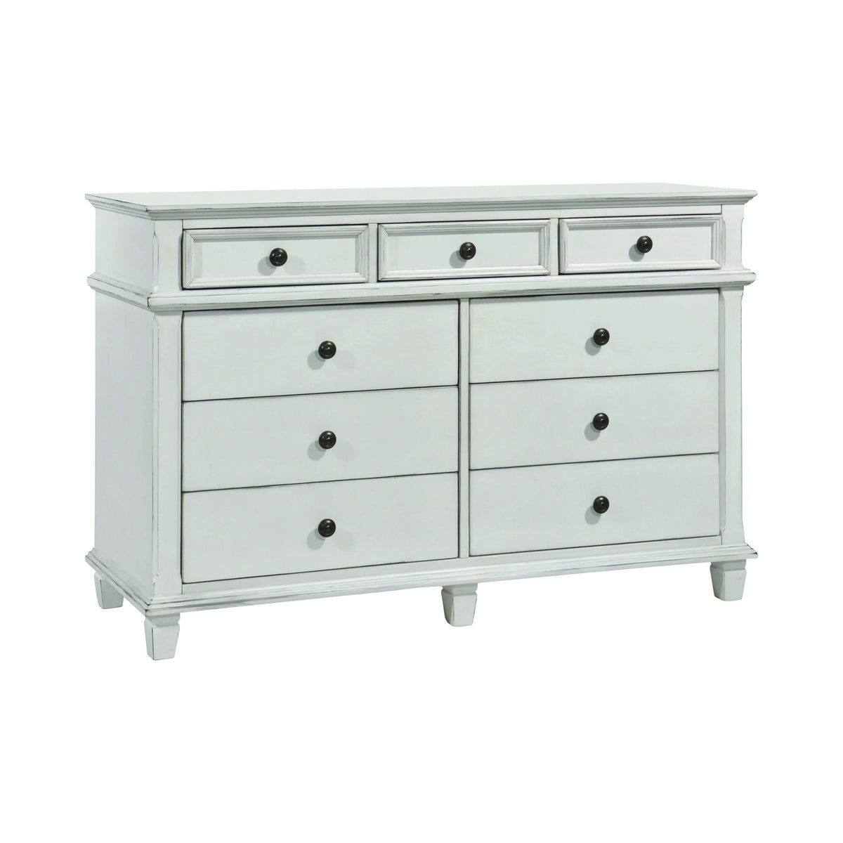 Carolina Queen Panel Bed Antique White 4PC Set - SET4PC222871Q Pie's Variety Store