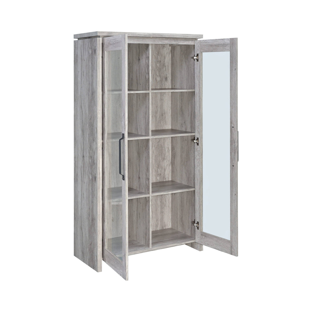 2-Door Tall Cabinet Grey Driftwood - 950783 Pie's Variety Store