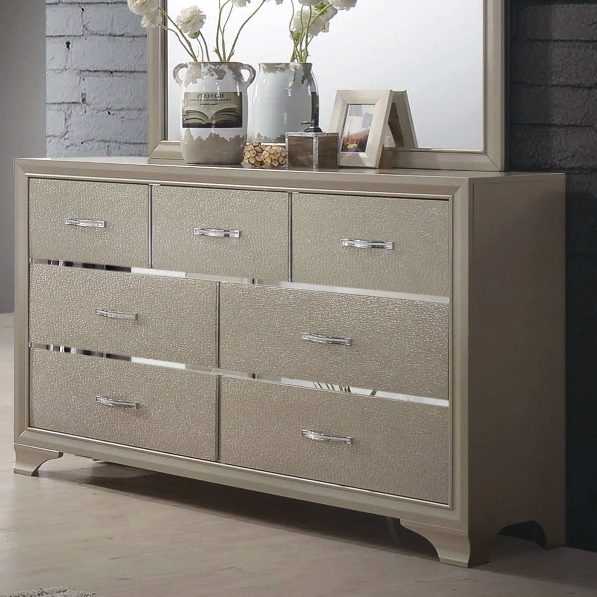 Beaumont 7-Drawer Rectangular Dresser Champagne - 205293 Pie's Variety Store