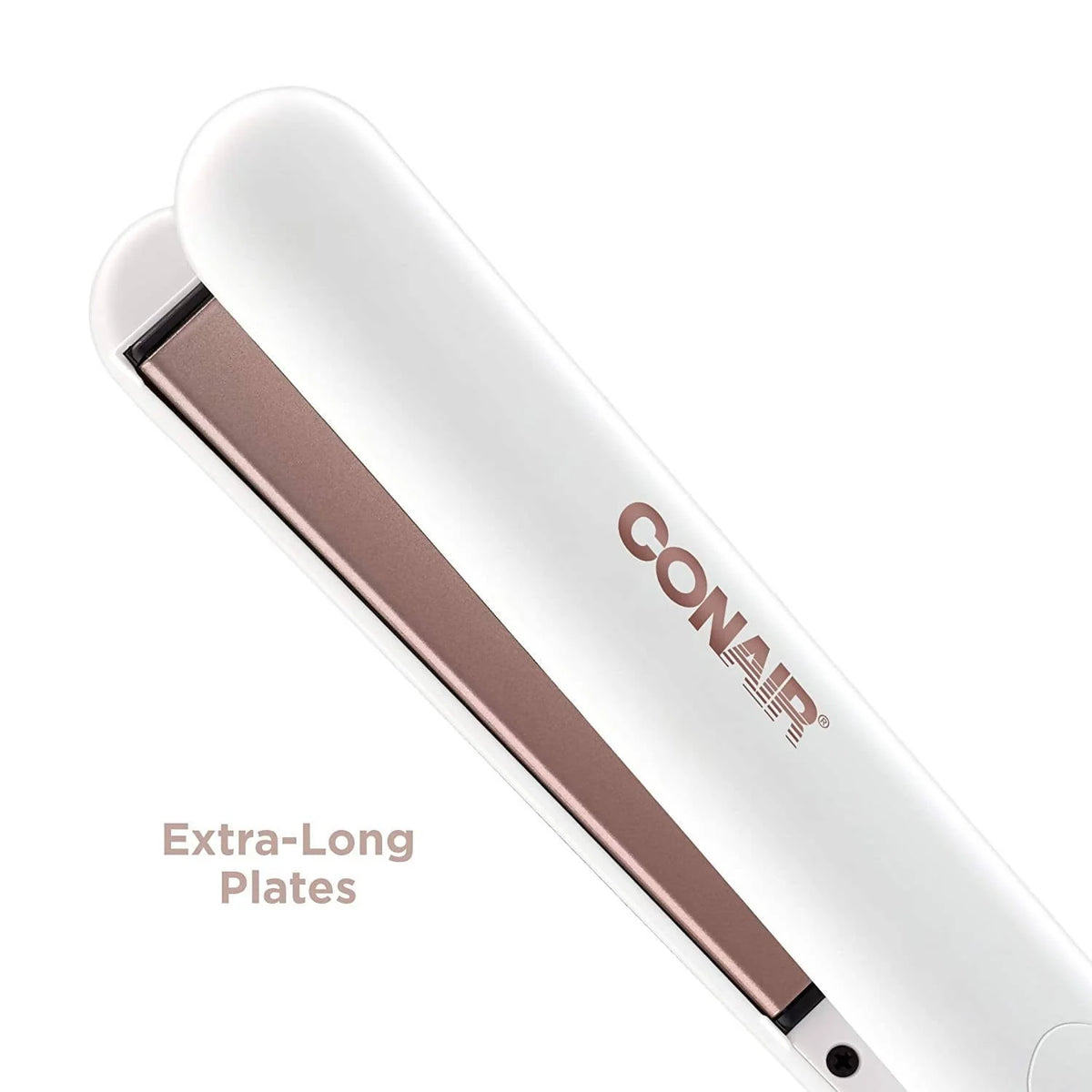 Conair Double Ceramic 1 Inch Flat Iron (White/Rose Gold) technology provides a higher ceramic content for even heat that’s gentle on hair