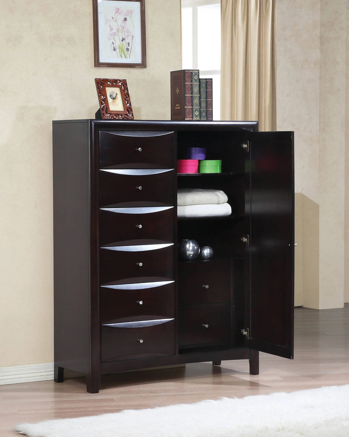 Phoenix 6-Drawer Man’s Chest Deep Cappuccino - 200420 Pie's Variety Store