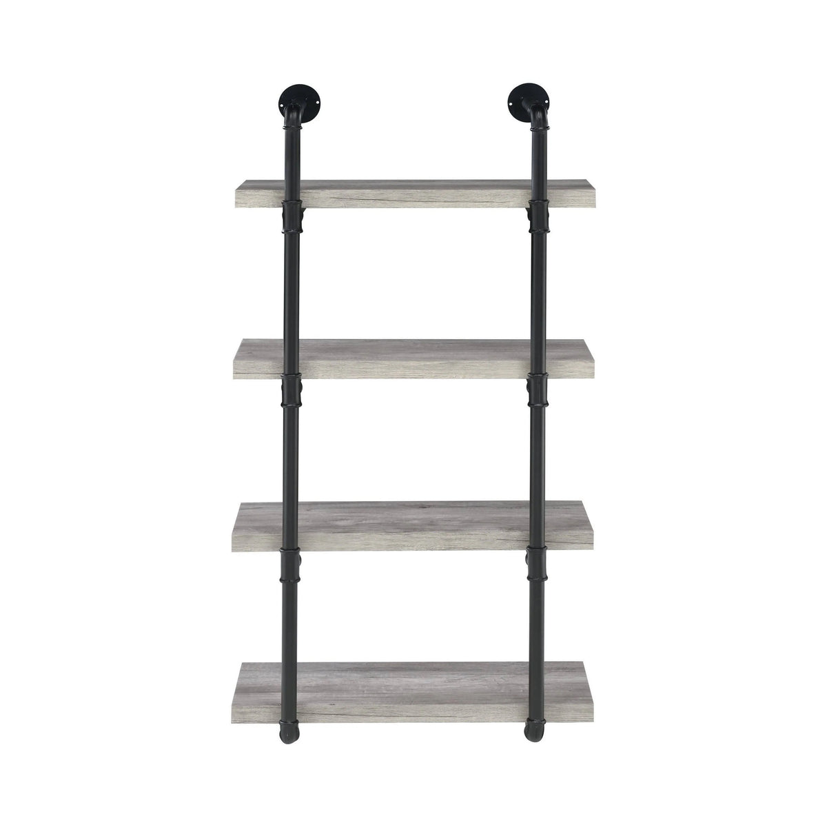 24-Inch Wall Shelf Black And Rustic Oak - 804426 Pie's Variety Store