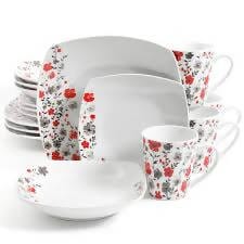 GIBSON HOME Rosetta 16pc Dinnerware Set - 08508117952 Pie's Variety Store