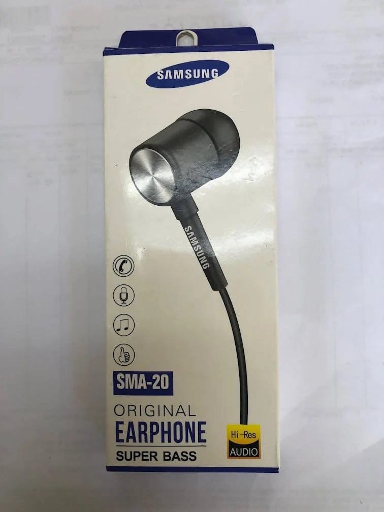 Samsung- Original Earphone Super Bass -Intelligent Mobile Phone. The headphones have been designed with comfort as a priority and feature soft rubber ear tips that fit ergonomically in the ear directing sound to the optimal part of the ear.-SMA-20 Ravi Singh