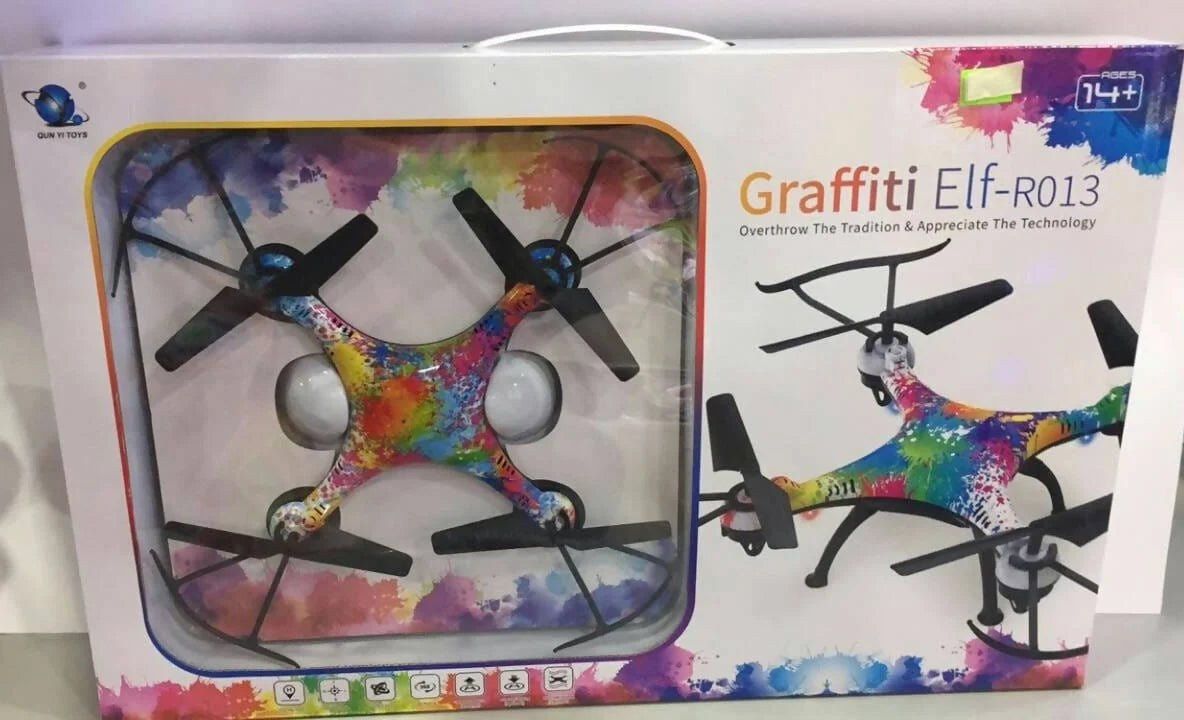 Graffiti Elf-Drone Super Easy Fly for Beginners R013 Hannah Frederick