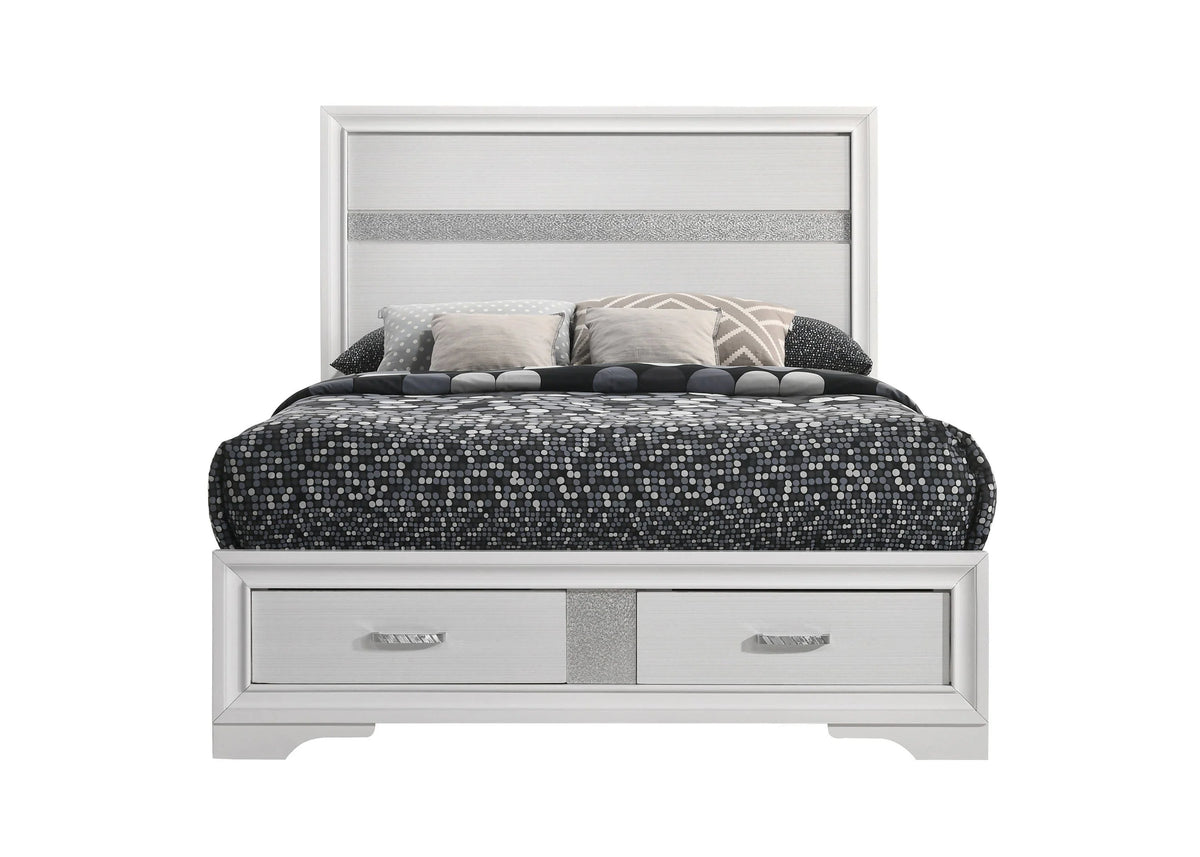 Miranda Full Storage Bed White - 205111F Pie's Variety Store