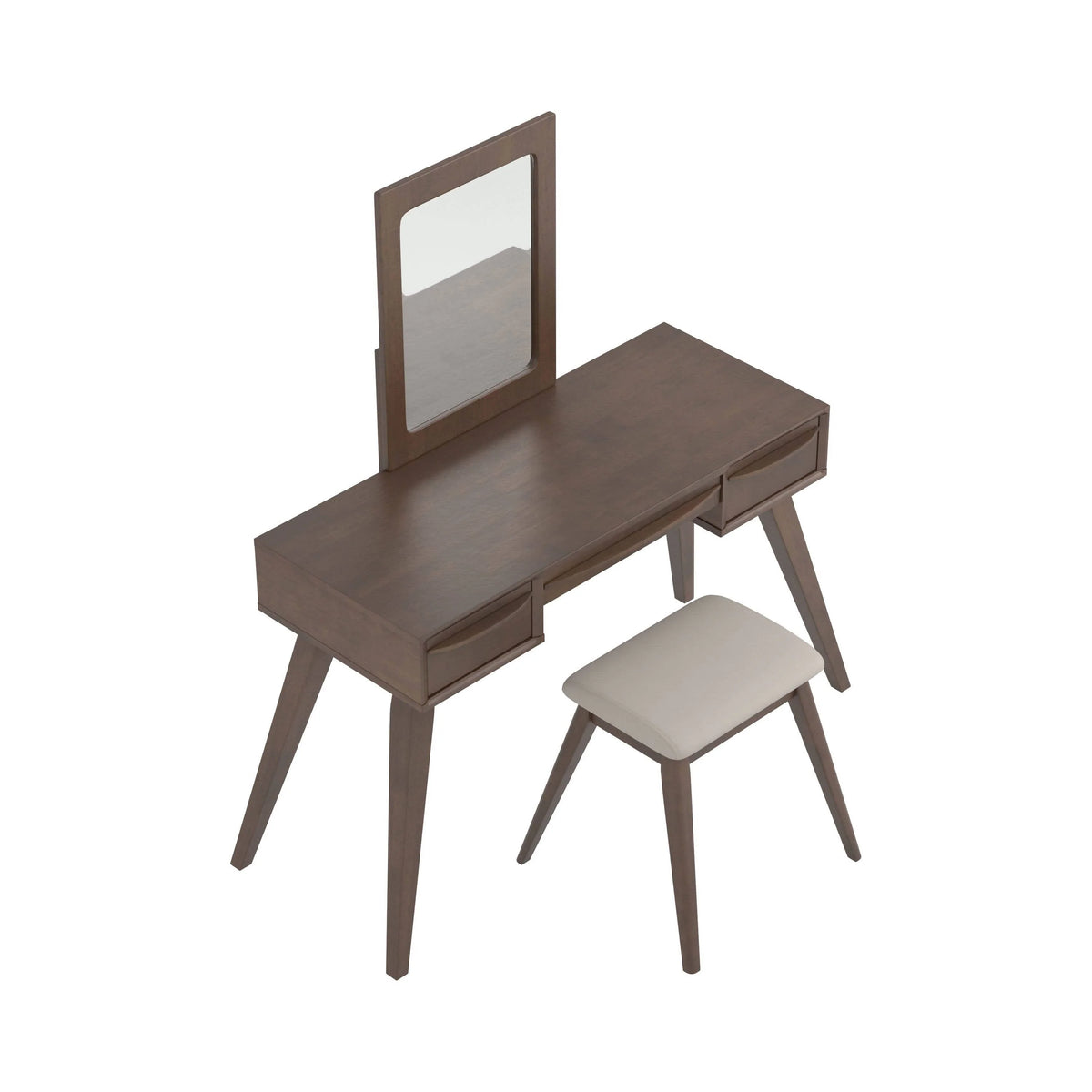 2-Piece Vanity Set With 3-Drawer Medium Brown Each piece is treated to a medium brown finish that warms up any room.- 930224 Pie's Variety Store